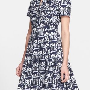 Tory Burch short sleeve Figurine  Poplin shirt dress